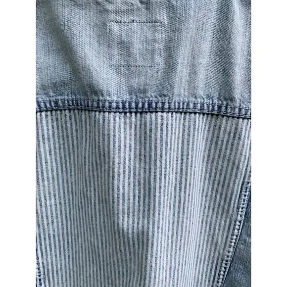 NEW w/ Tags Calvin Klein Men's Light Denim Jacket Striped Back XXL - Picture 3 of 6